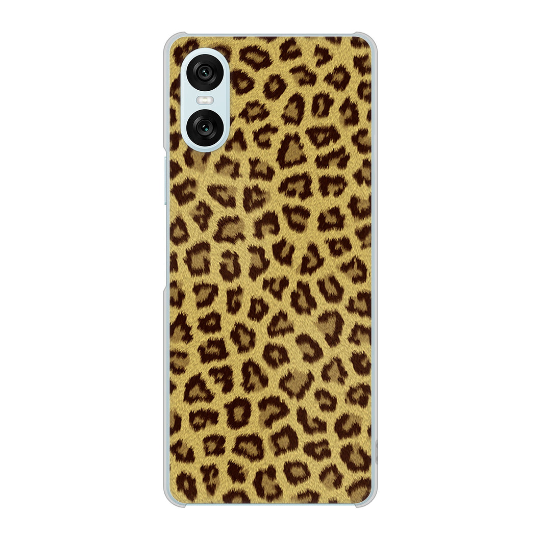 Xperia 10 VI A402SO SoftBank 高画質仕上げ 背面印刷 ハードケースヒョウ柄ベーシックS