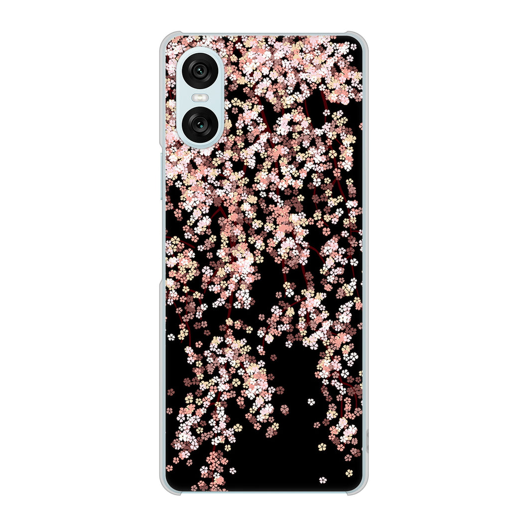 Xperia 10 VI A402SO SoftBank 高画質仕上げ 背面印刷 ハードケース 【1244 しだれ桜】