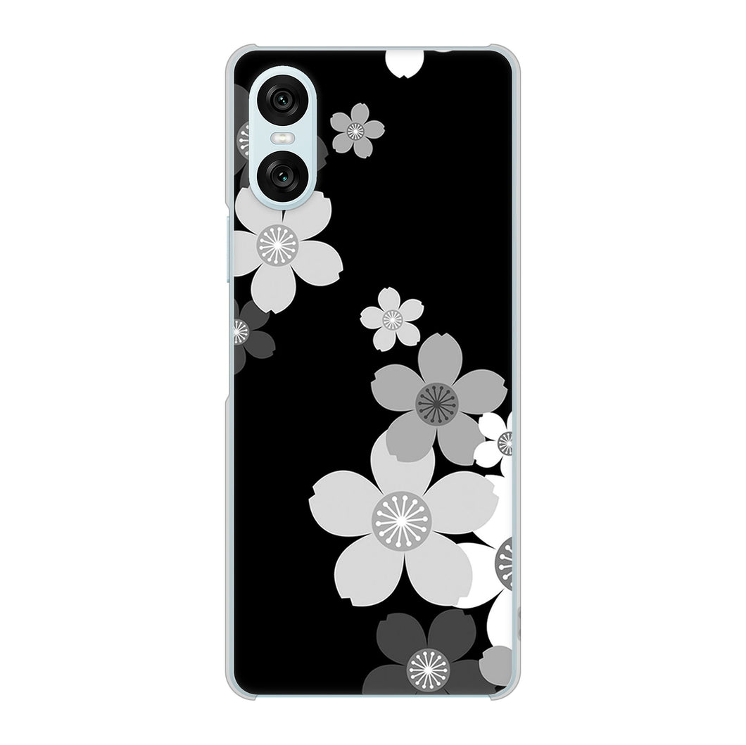 Xperia 10 VI A402SO SoftBank 高画質仕上げ 背面印刷 ハードケース 【1334 桜のフレーム】