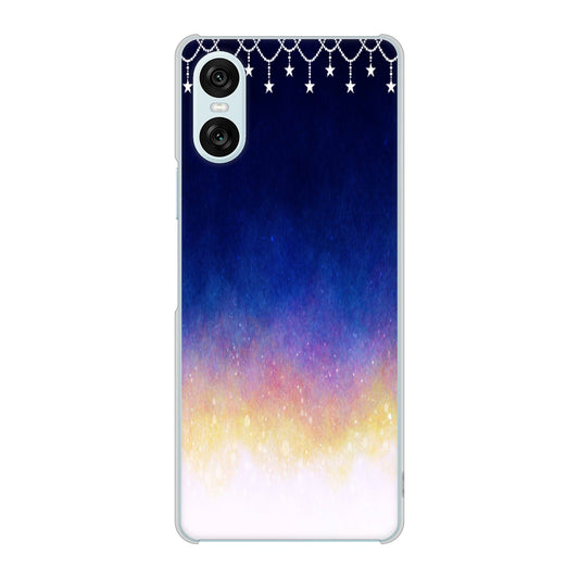 Xperia 10 VI A402SO SoftBank 高画質仕上げ 背面印刷 ハードケース 【MI803 冬の夜空】