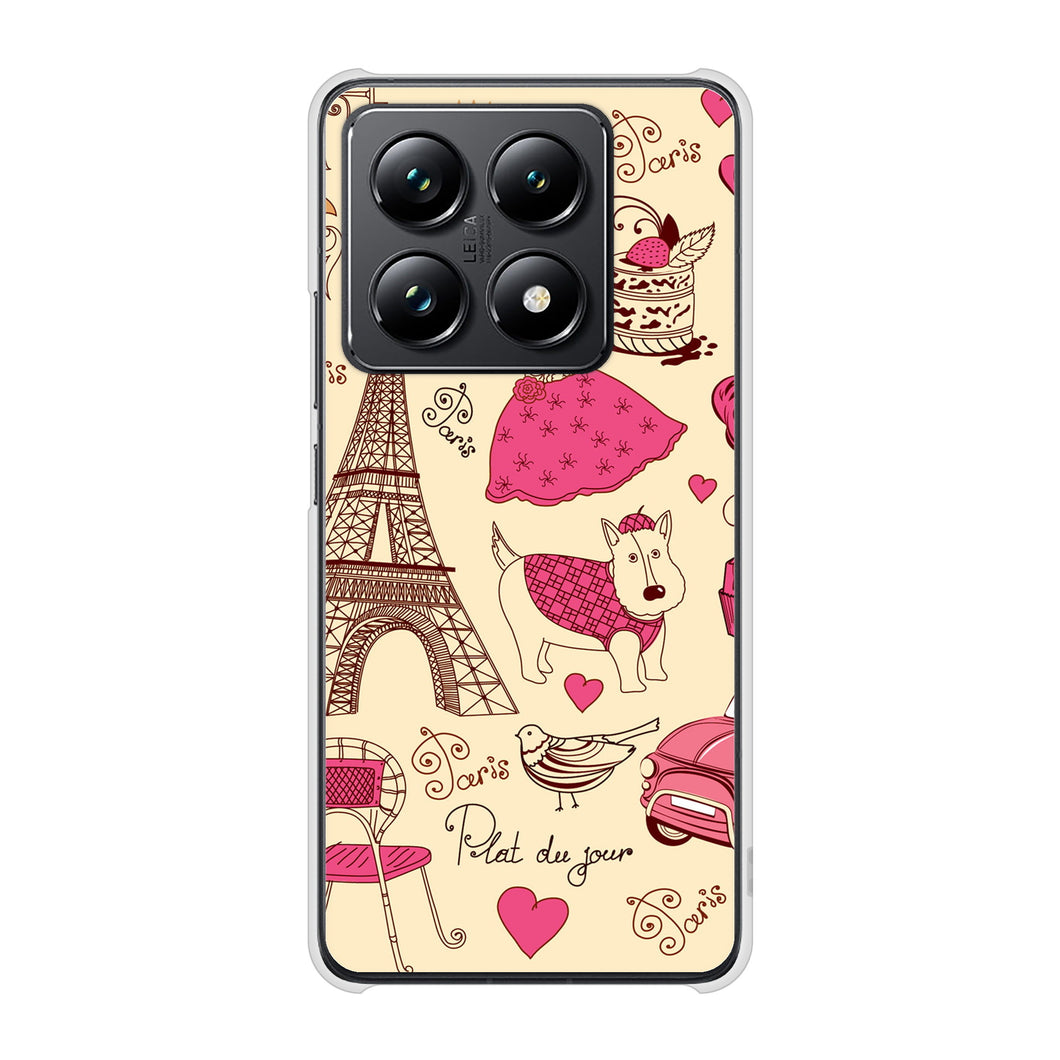 Xiaomi 14T Pro A402XM SoftBank 高画質仕上げ 背面印刷 ハードケースLOVE フランス