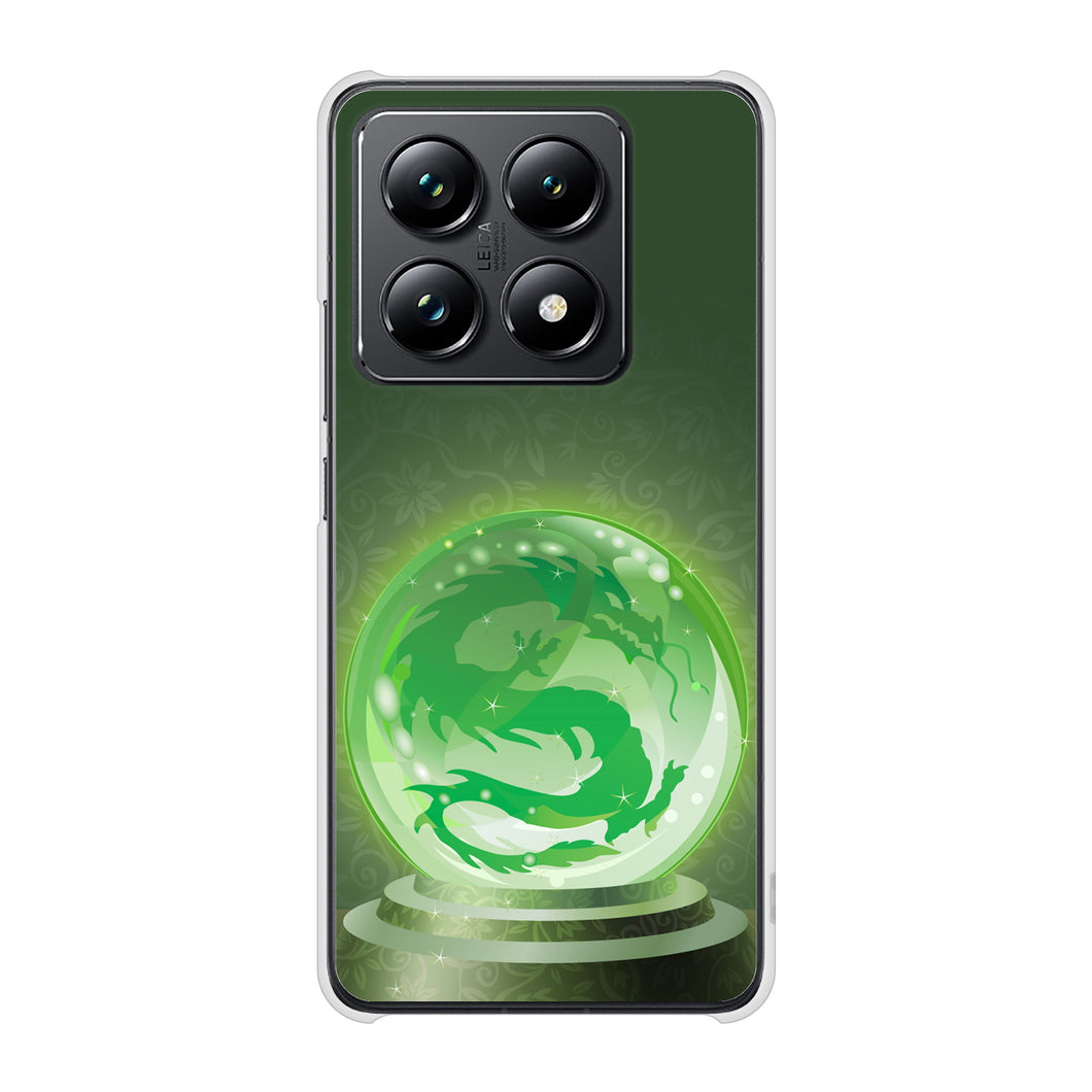 Xiaomi 14T Pro A402XM SoftBank 高画質仕上げ 背面印刷 ハードケース 【439 水晶に浮かぶ龍】