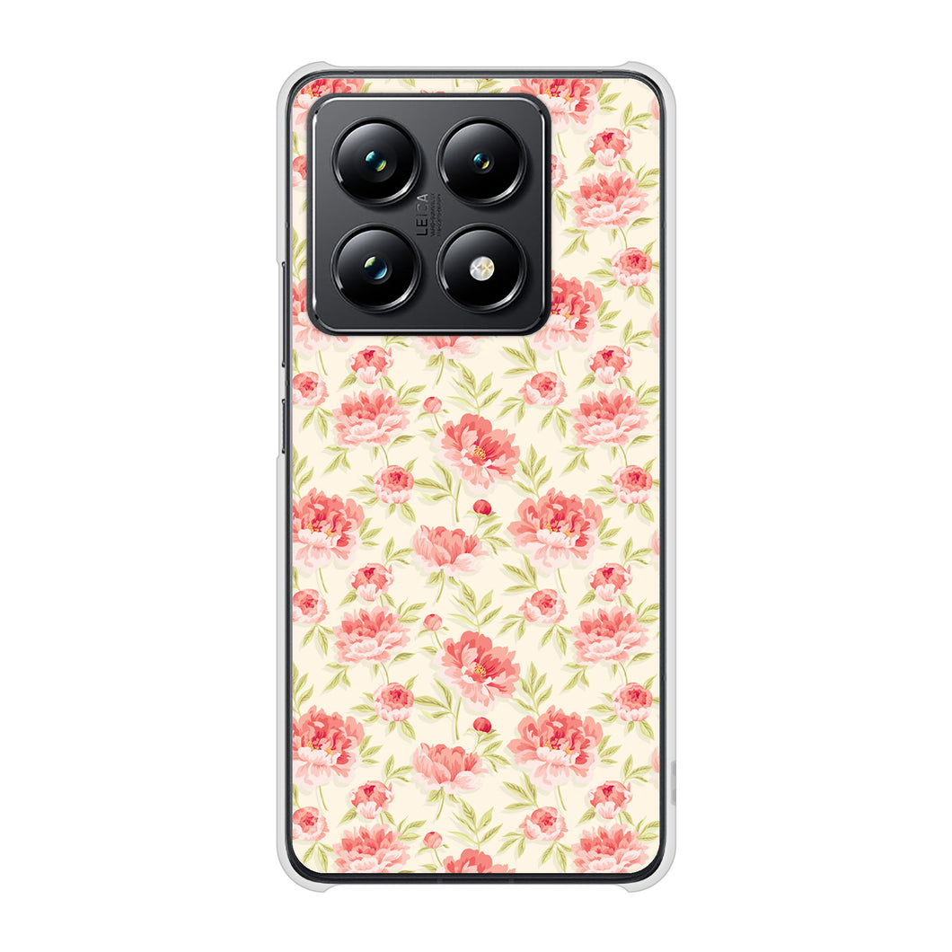 Xiaomi 14T Pro A402XM SoftBank 高画質仕上げ 背面印刷 ハードケース北欧の小花