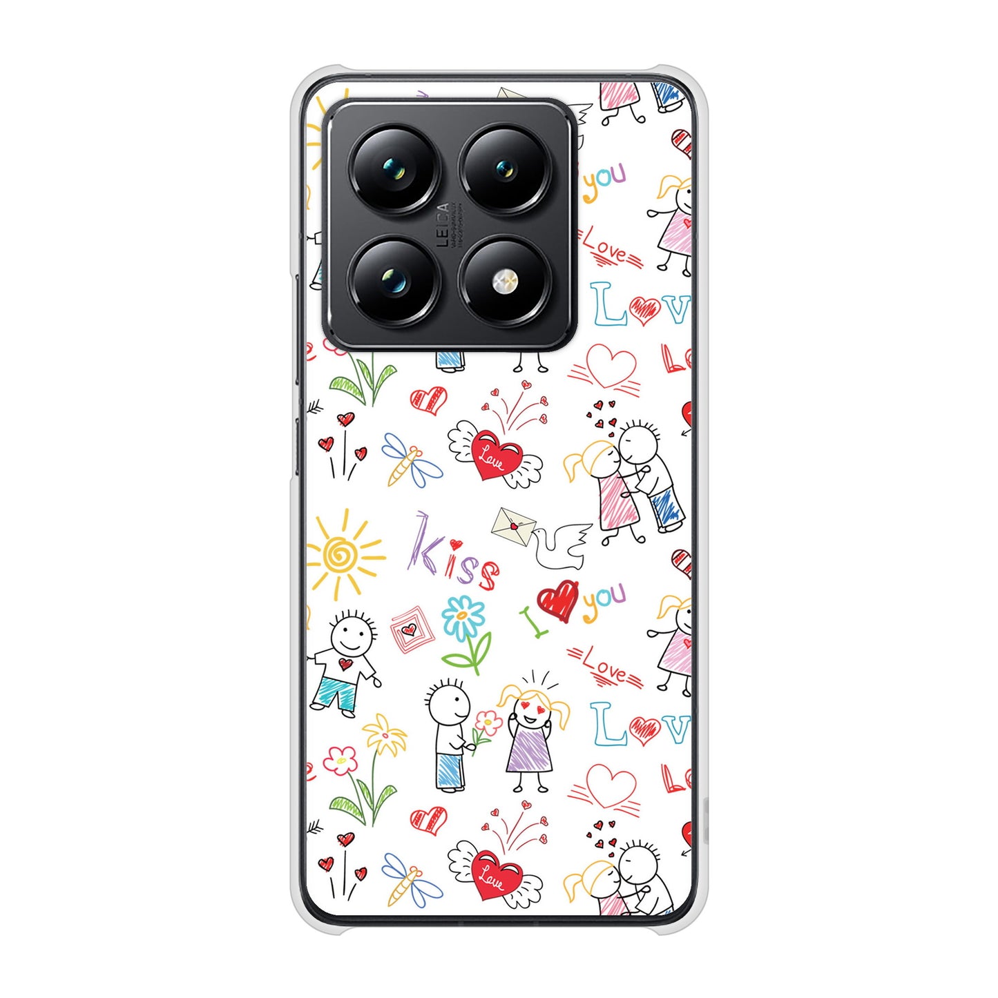 Xiaomi 14T Pro A402XM SoftBank 高画質仕上げ 背面印刷 ハードケースカップル&ファミリー