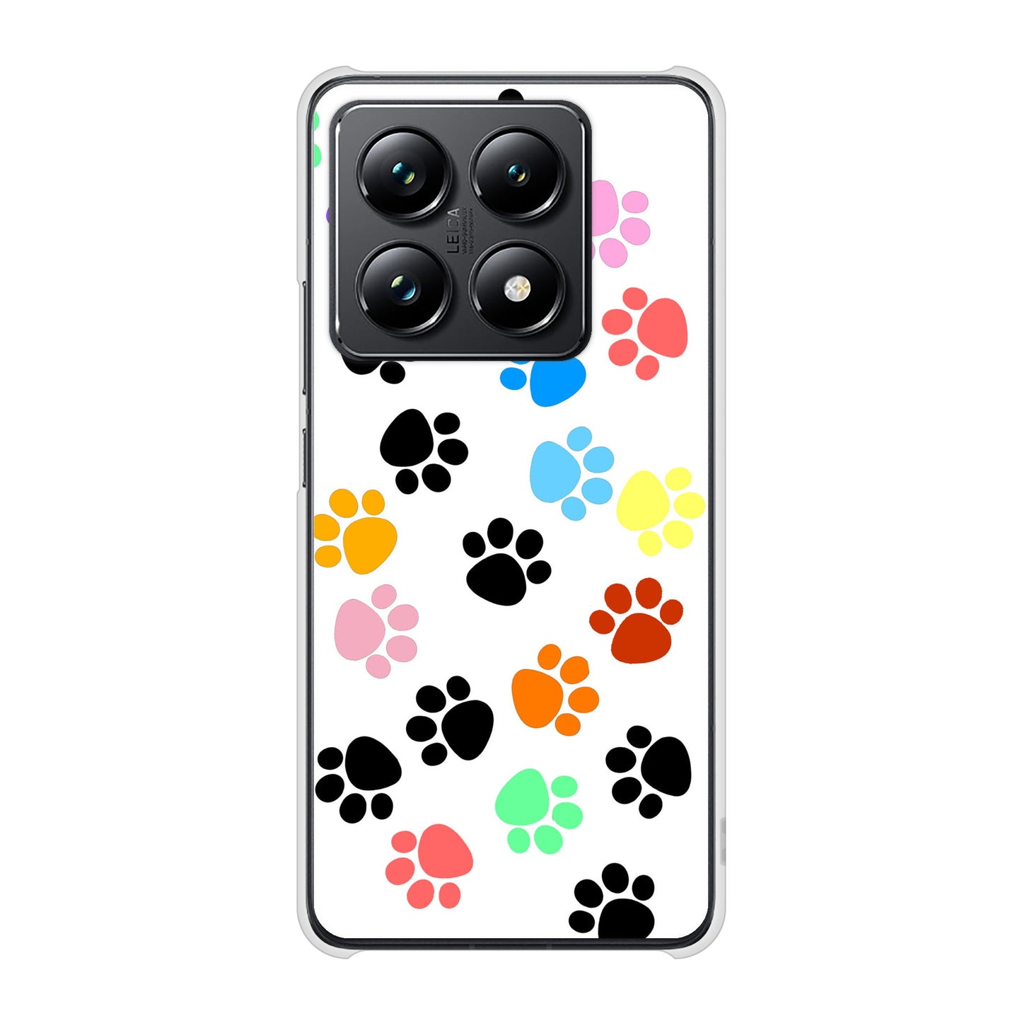 Xiaomi 14T Pro A402XM SoftBank 高画質仕上げ 背面印刷 ハードケース 【1108 あしあとカラフル】
