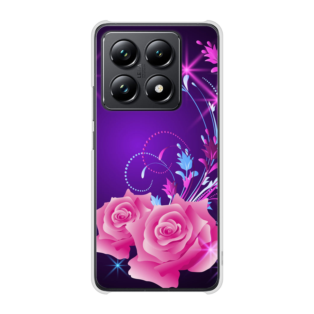 Xiaomi 14T Pro A402XM SoftBank 高画質仕上げ 背面印刷 ハードケースロマンチックなバラ