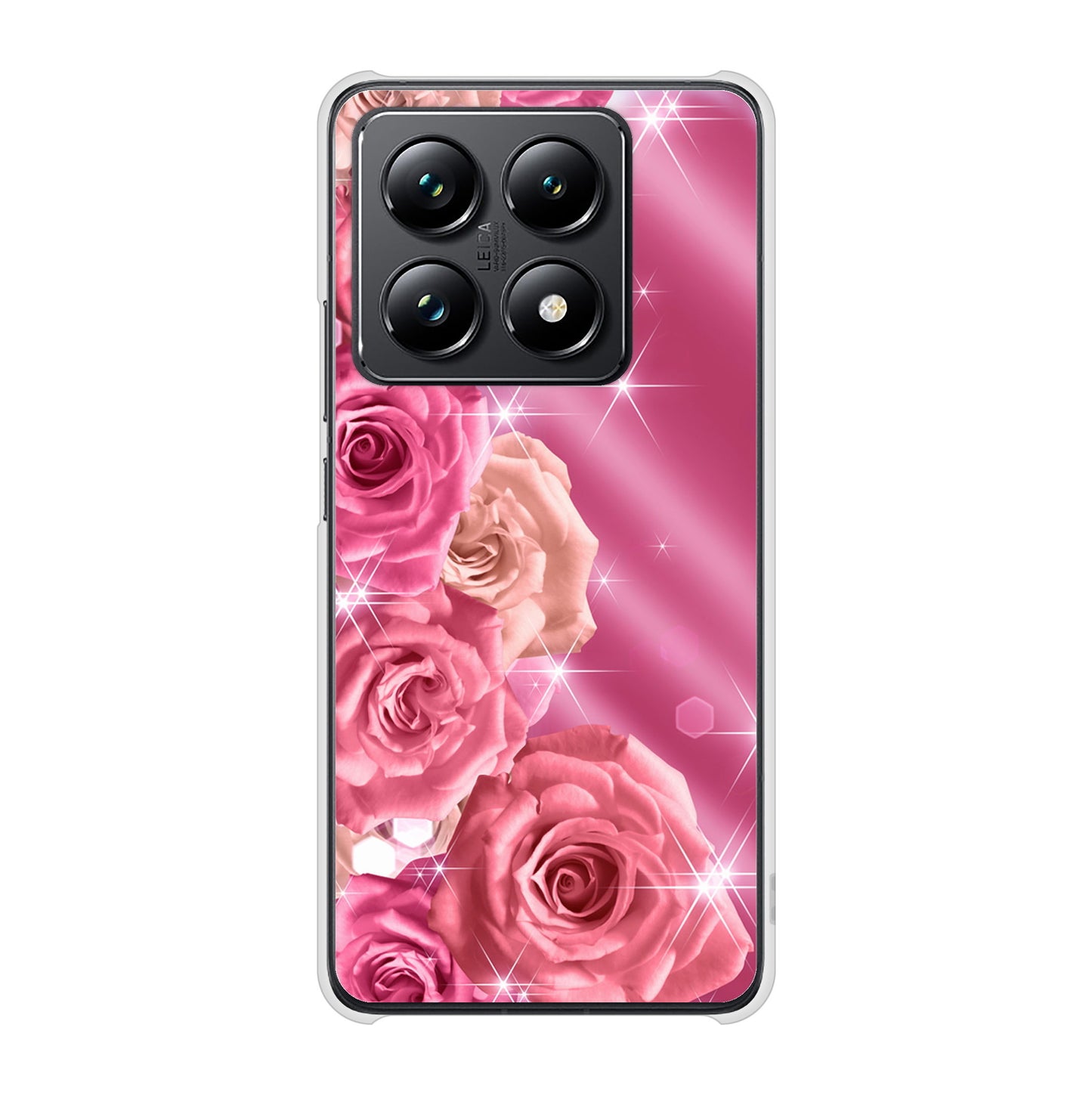 Xiaomi 14T Pro A402XM SoftBank 高画質仕上げ 背面印刷 ハードケース 【1182 ピンクの薔薇に誘われて】