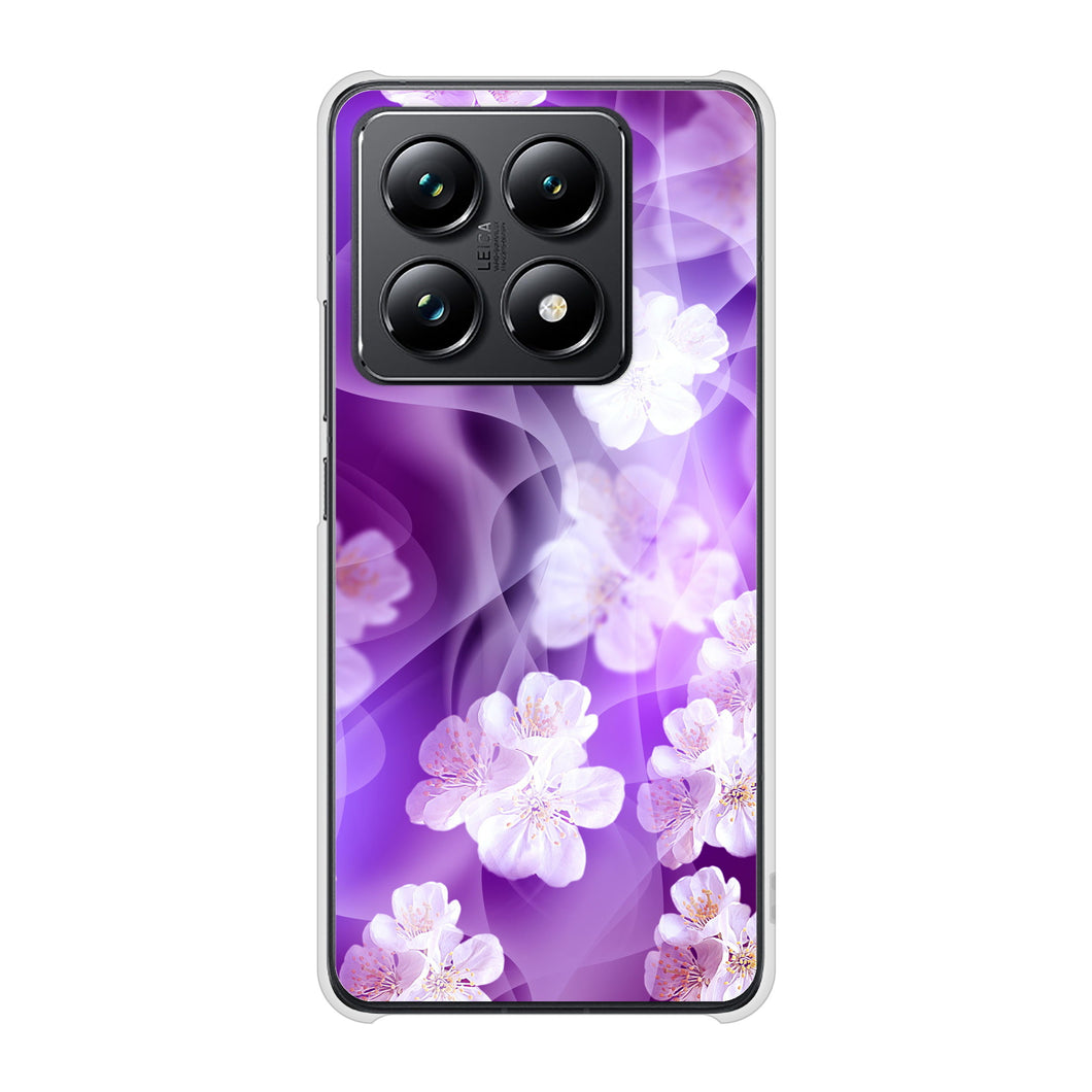 Xiaomi 14T Pro A402XM SoftBank 高画質仕上げ 背面印刷 ハードケース 【1211 桜とパープルの風】