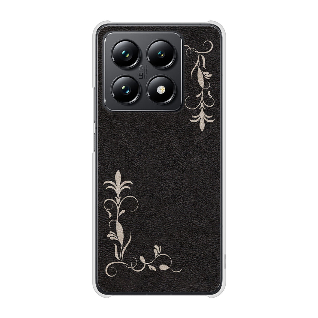 Xiaomi 14T Pro A402XM SoftBank 高画質仕上げ 背面印刷 ハードケース 【EK825 レザー風グラスフレーム】