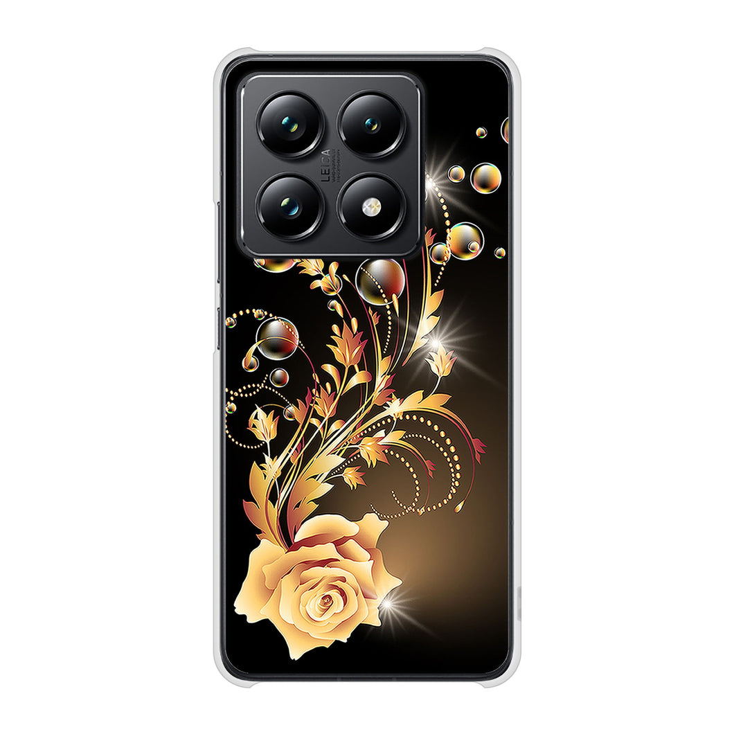 Xiaomi 14T Pro A402XM SoftBank 高画質仕上げ 背面印刷 ハードケースロマンチックなバラ