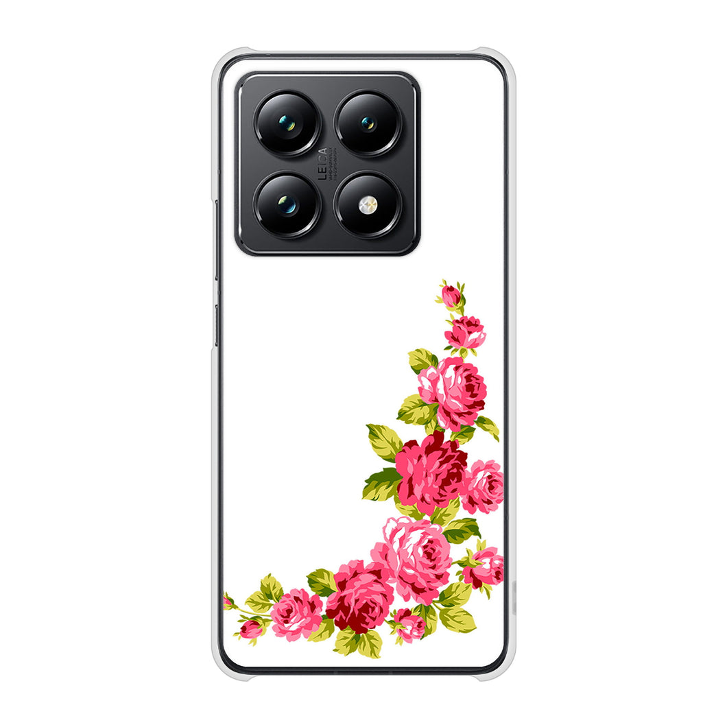Xiaomi 14T Pro A402XM SoftBank 高画質仕上げ 背面印刷 ハードケースロマンチックなバラ