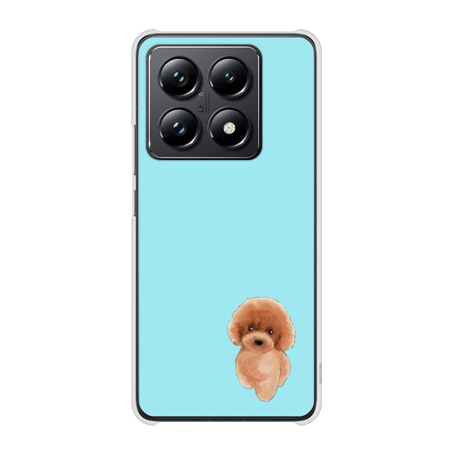 Xiaomi 14T Pro A402XM SoftBank 高画質仕上げ 背面印刷 ハードケーストイプードルレッド