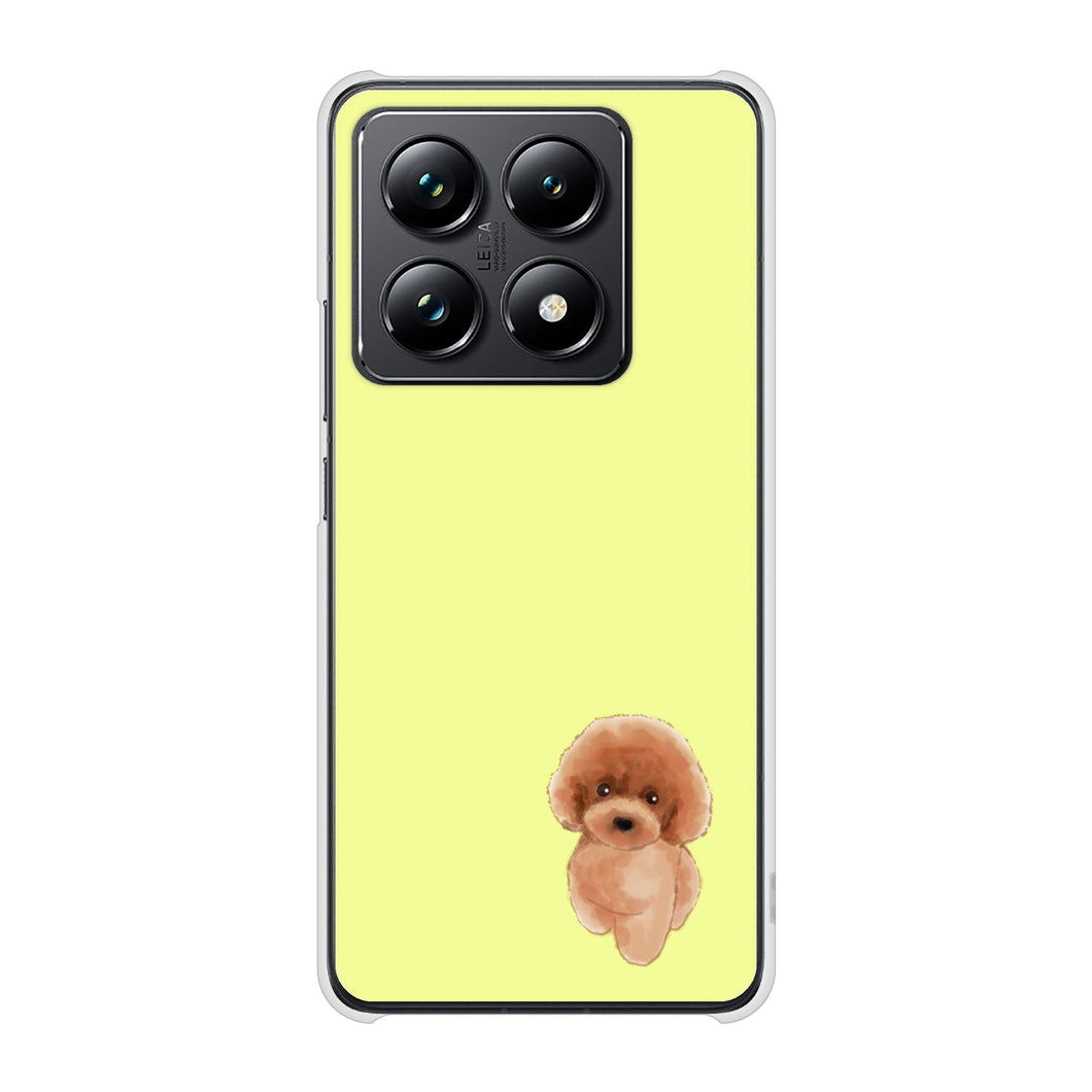 Xiaomi 14T Pro A402XM SoftBank 高画質仕上げ 背面印刷 ハードケーストイプードルレッド