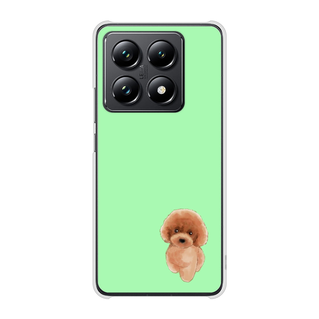 Xiaomi 14T Pro A402XM SoftBank 高画質仕上げ 背面印刷 ハードケーストイプードルレッド