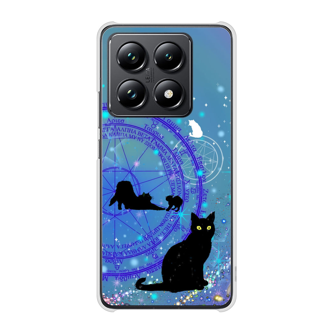 Xiaomi 14T Pro A402XM SoftBank 高画質仕上げ 背面印刷 ハードケース魔法陣猫