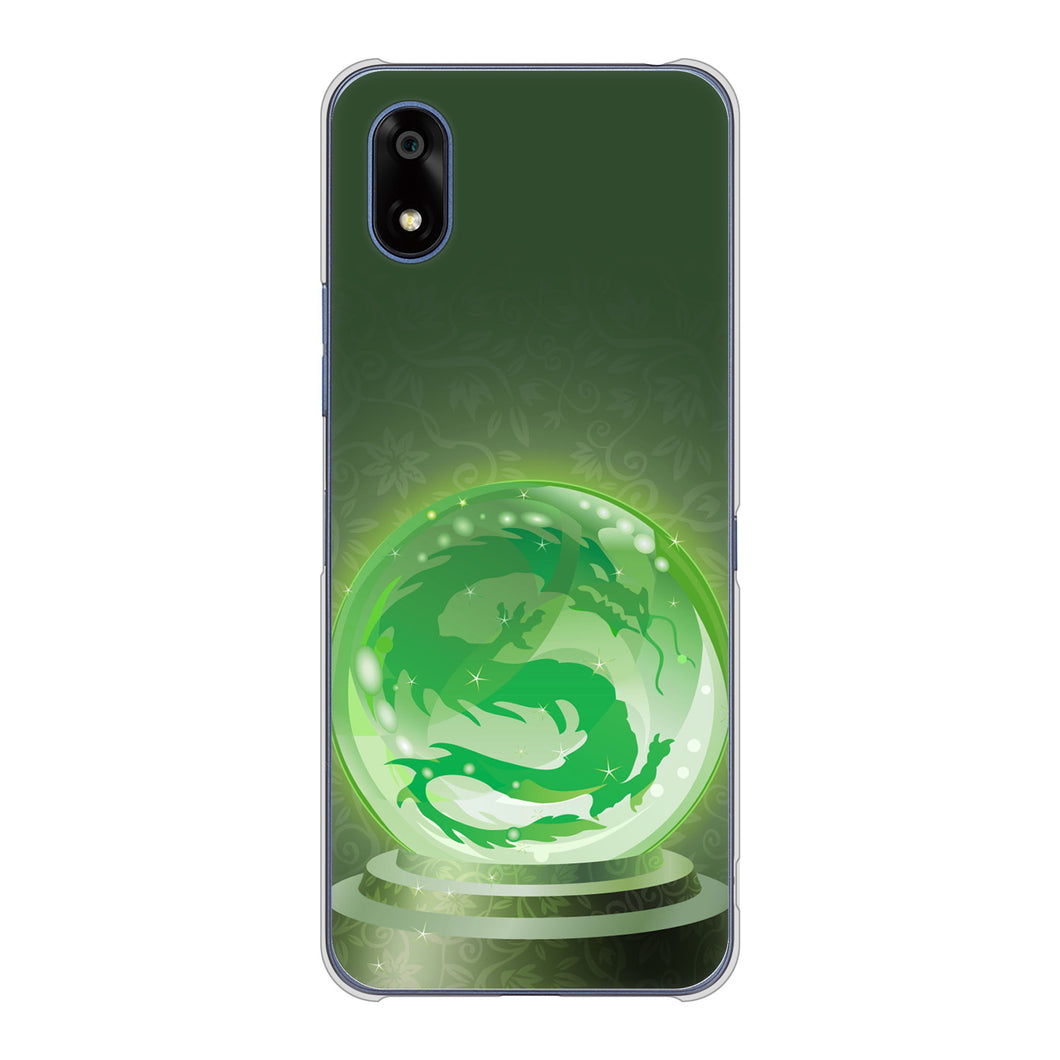 かんたんスマホ4 A402ZT Y!mobile 高画質仕上げ 背面印刷 ハードケース 【439 水晶に浮かぶ龍】