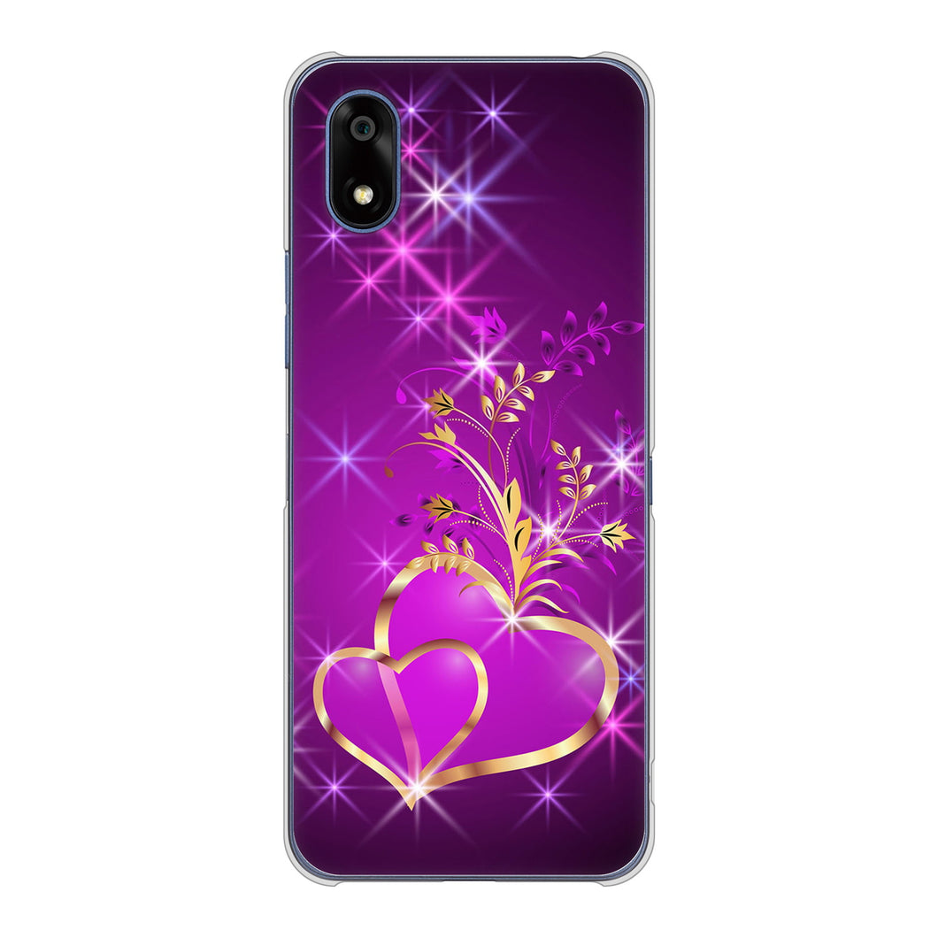 かんたんスマホ4 A402ZT Y!mobile 高画質仕上げ 背面印刷 ハードケースきらめきハート