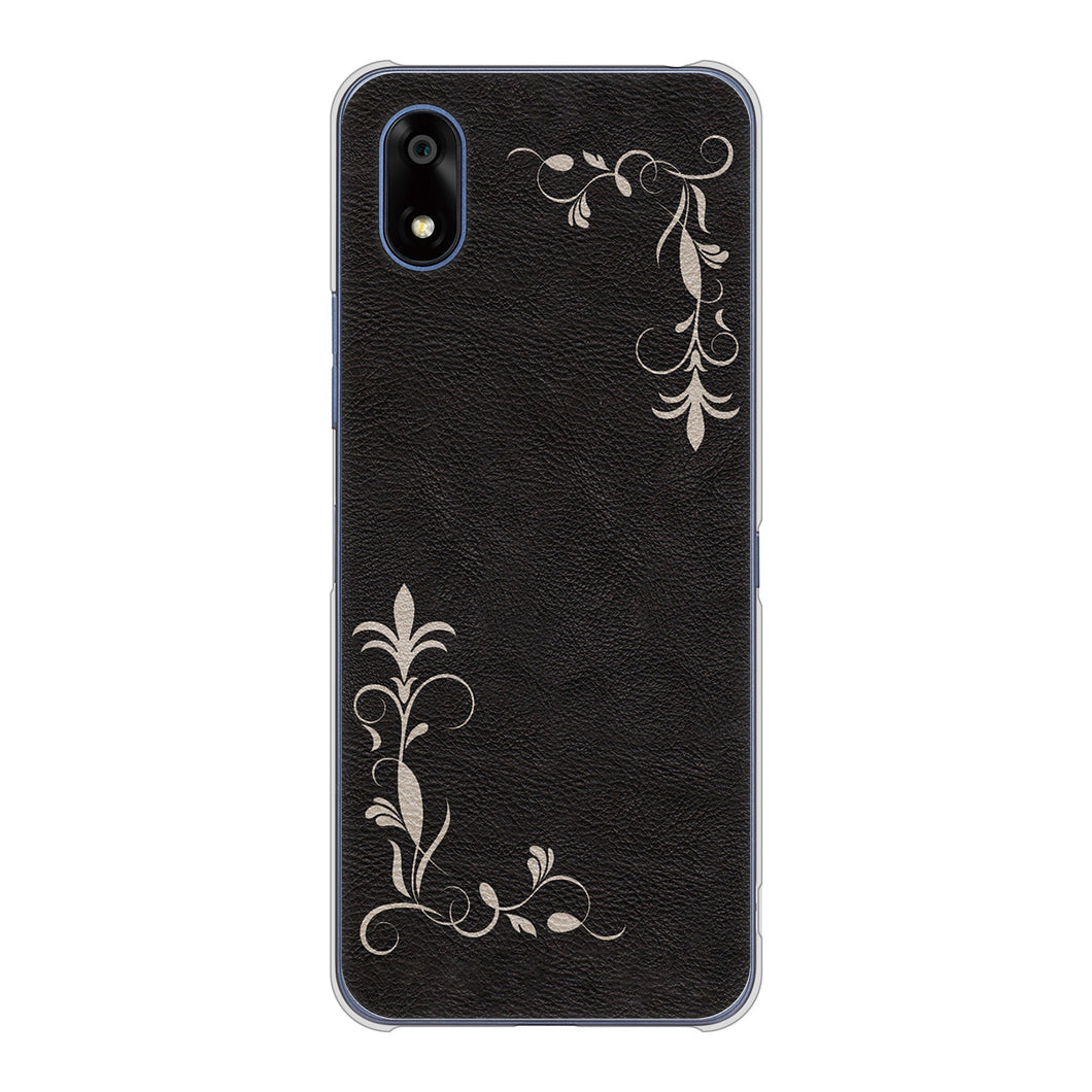 かんたんスマホ4 A402ZT Y!mobile 高画質仕上げ 背面印刷 ハードケース 【EK825 レザー風グラスフレーム】