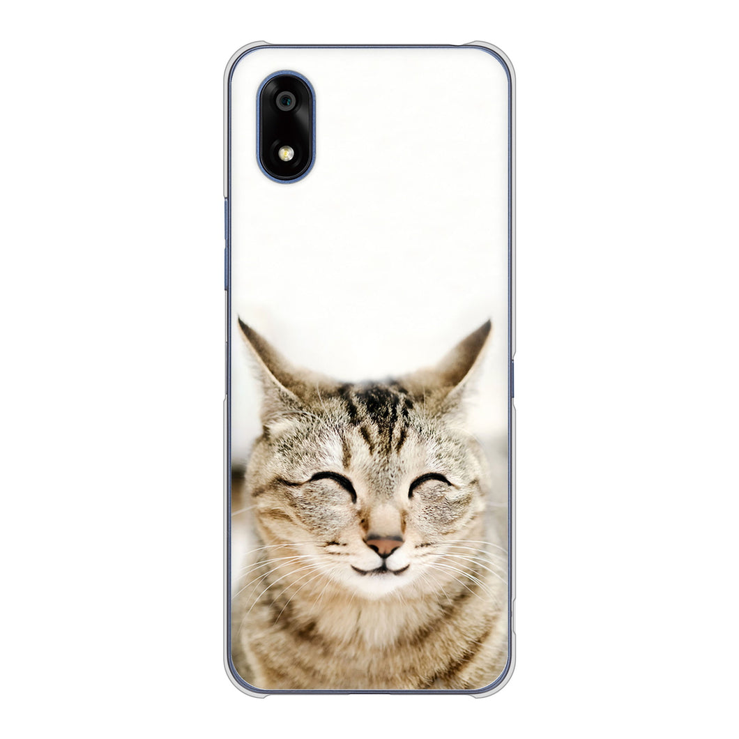 かんたんスマホ4 A402ZT Y!mobile 高画質仕上げ 背面印刷 ハードケース 【VA801 笑福ねこ】