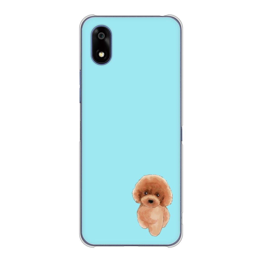 かんたんスマホ4 A402ZT Y!mobile 高画質仕上げ 背面印刷 ハードケーストイプードルレッド