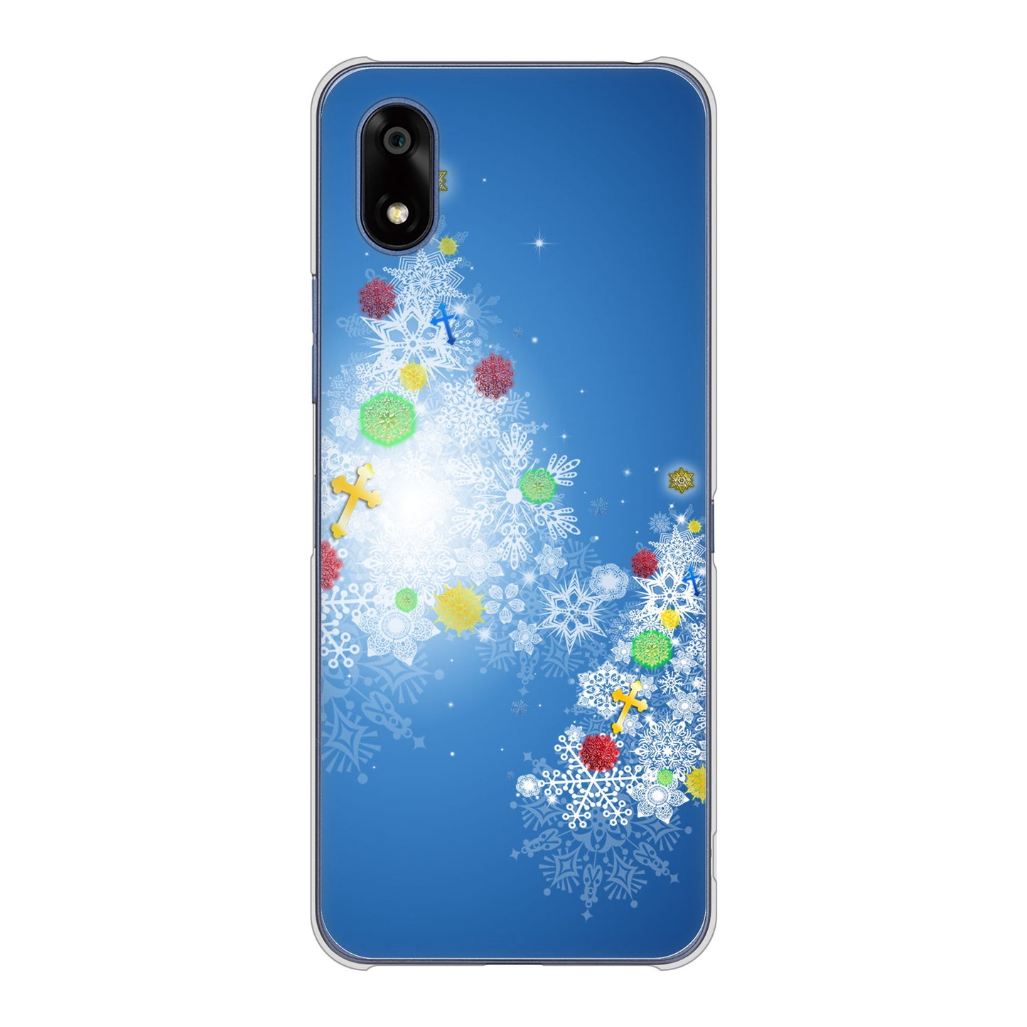 かんたんスマホ4 A402ZT Y!mobile 高画質仕上げ 背面印刷 ハードケースクリスマス
