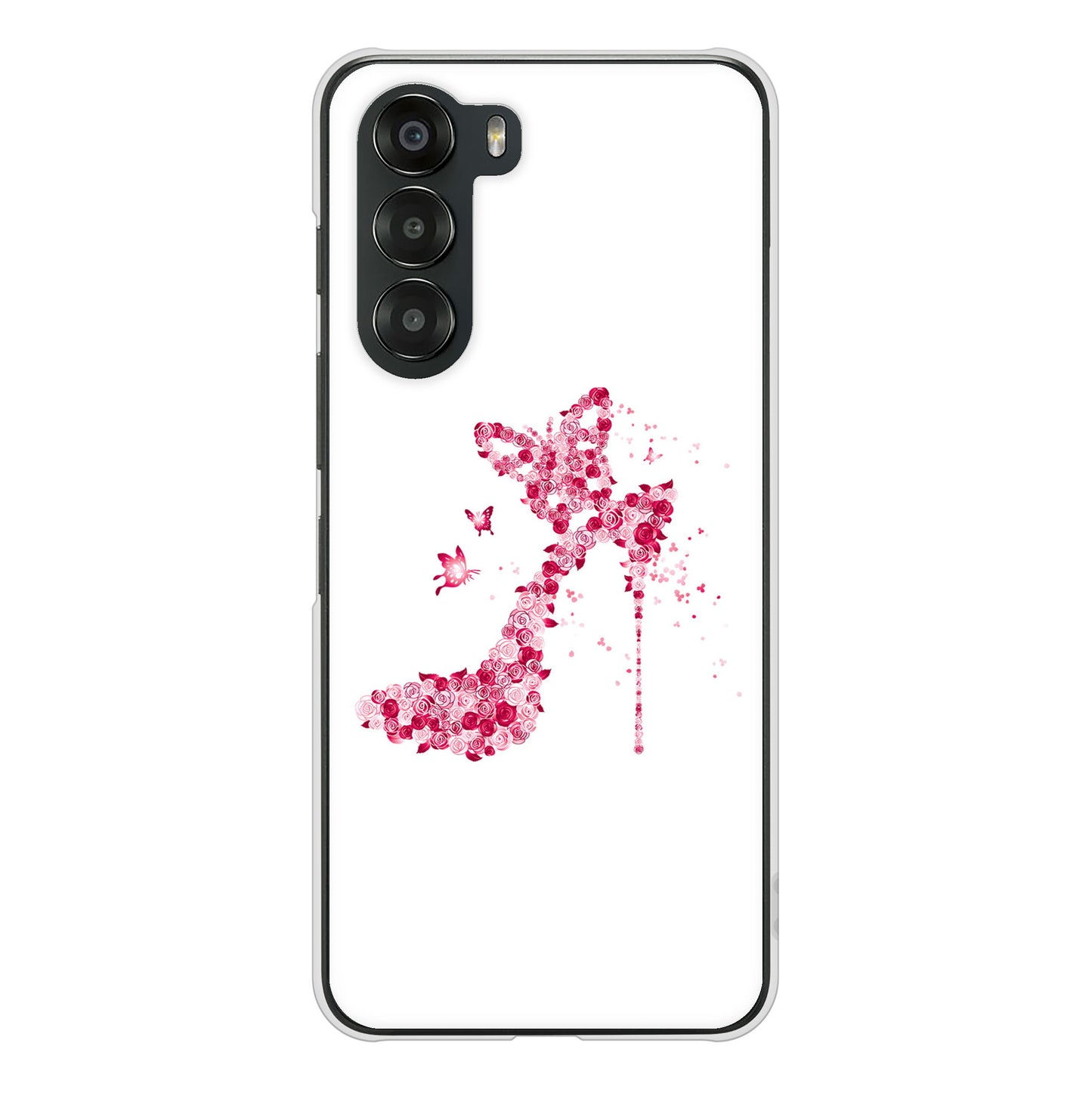 nubia S 5G A403ZT Y!mobile 高画質仕上げ 背面印刷 ハードケース 【387 薔薇のハイヒール】