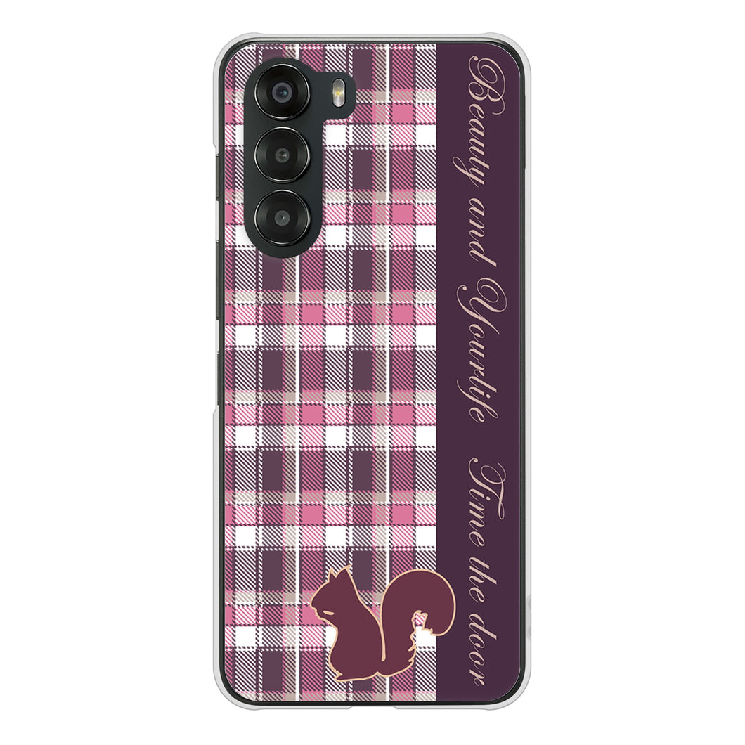 nubia S 5G A403ZT Y!mobile 高画質仕上げ 背面印刷 ハードケースピンクチェック