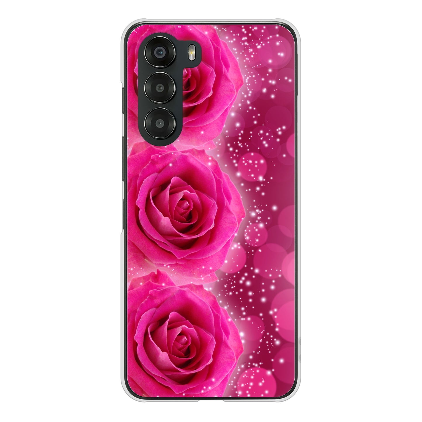 nubia S 5G A403ZT Y!mobile 高画質仕上げ 背面印刷 ハードケース 【VA815 3連のバラ】
