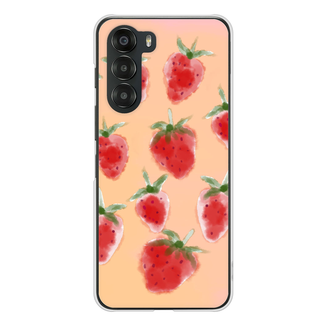 nubia S 5G A403ZT Y!mobile 高画質仕上げ 背面印刷 ハードケースイチゴ 水彩