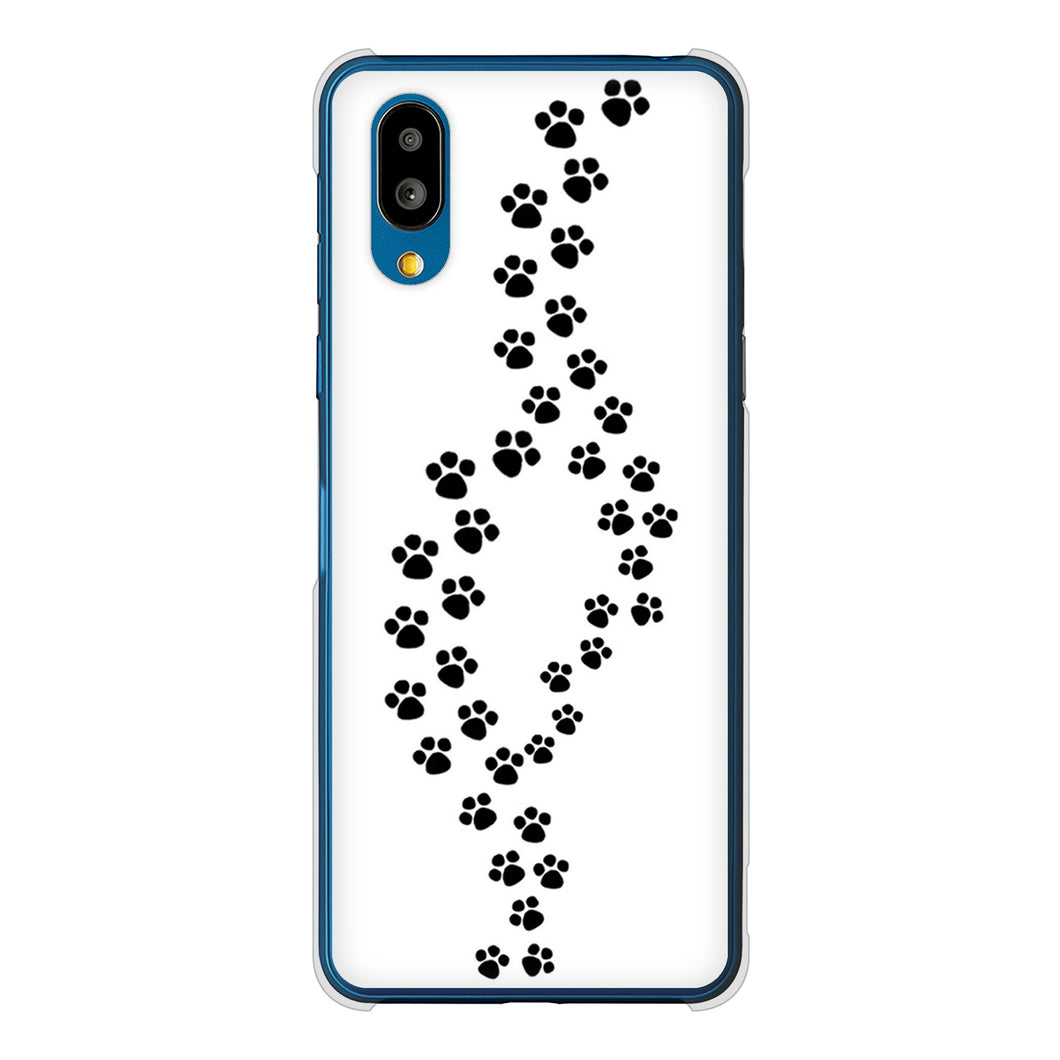 シンプルスマホ7 A404SH SoftBank 高画質仕上げ 背面印刷 ハードケース 【066 あしあと】