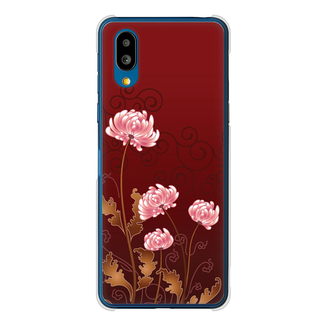 シンプルスマホ7 A404SH SoftBank 高画質仕上げ 背面印刷 ハードケース 【375 優美な菊】