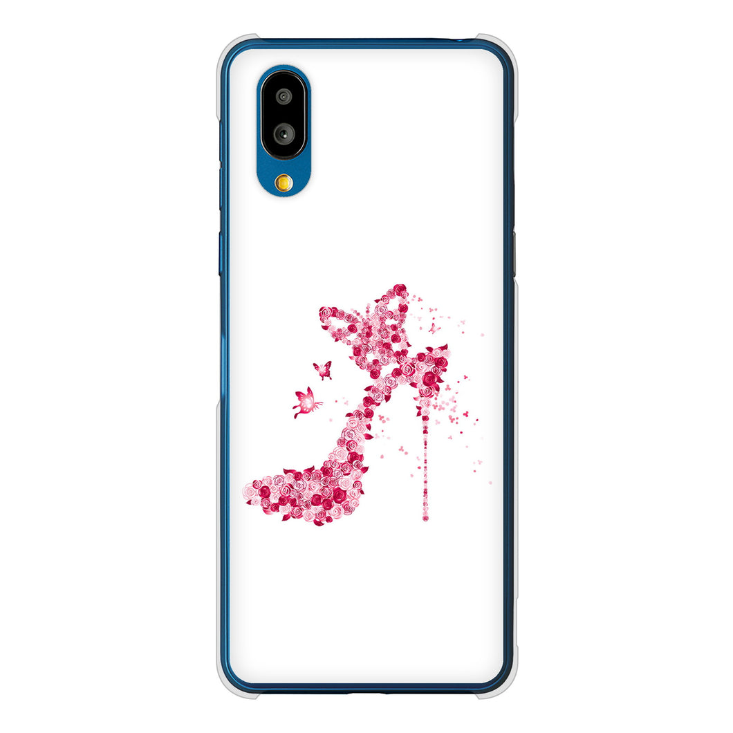シンプルスマホ7 A404SH SoftBank 高画質仕上げ 背面印刷 ハードケース 【387 薔薇のハイヒール】