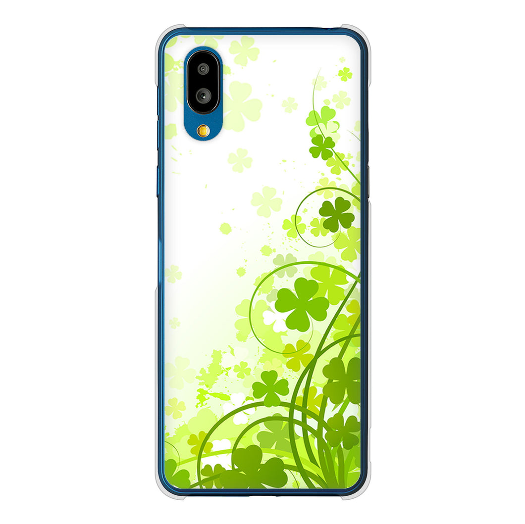 シンプルスマホ7 A404SH SoftBank 高画質仕上げ 背面印刷 ハードケース 【565 四葉のクローバー】