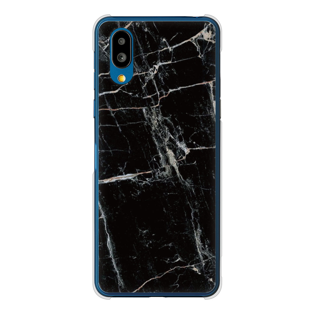 シンプルスマホ7 A404SH SoftBank 高画質仕上げ 背面印刷 ハードケース大理石BK