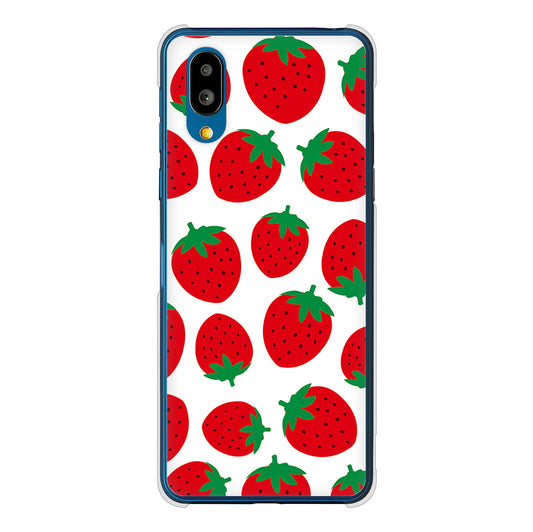 シンプルスマホ7 A404SH SoftBank 高画質仕上げ 背面印刷 ハードケース小さいイチゴ模様