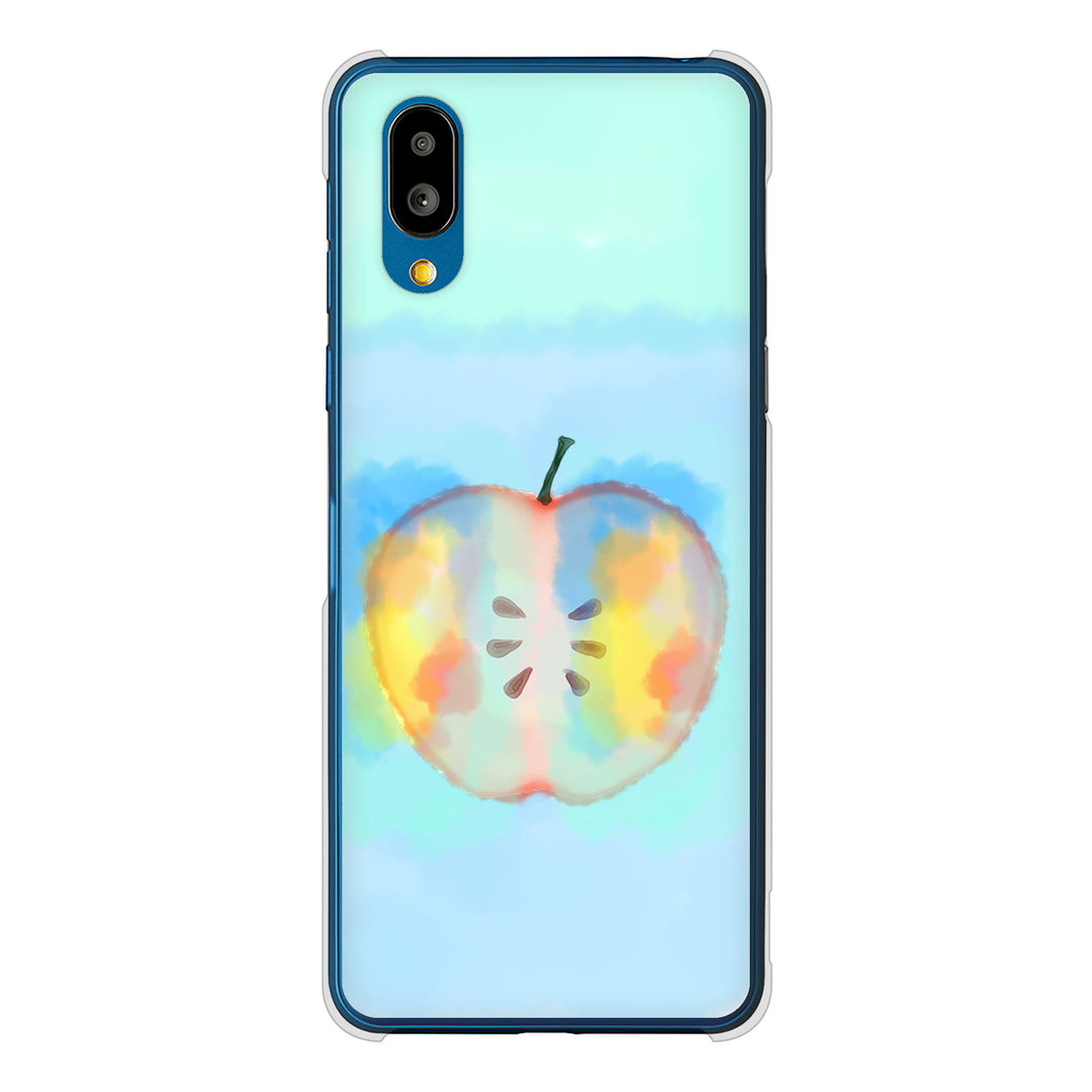 シンプルスマホ7 A404SH SoftBank 高画質仕上げ 背面印刷 ハードケース 【YJ181 りんご 水彩181】