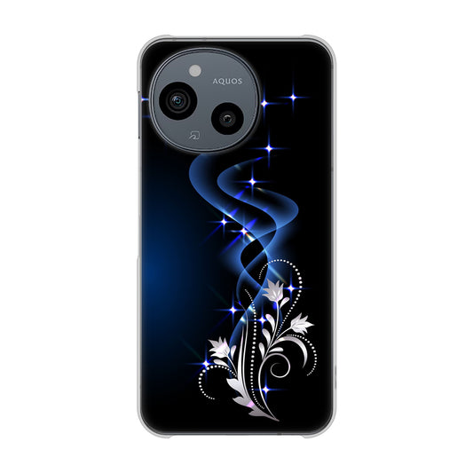 AQUOS sense9 A405SH SoftBank 高画質仕上げ 背面印刷 ハードケース 【1278 華より昇る流れ】