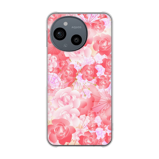 AQUOS sense9 A405SH SoftBank 高画質仕上げ 背面印刷 ハードケース 【VA817 はんなり色の華】
