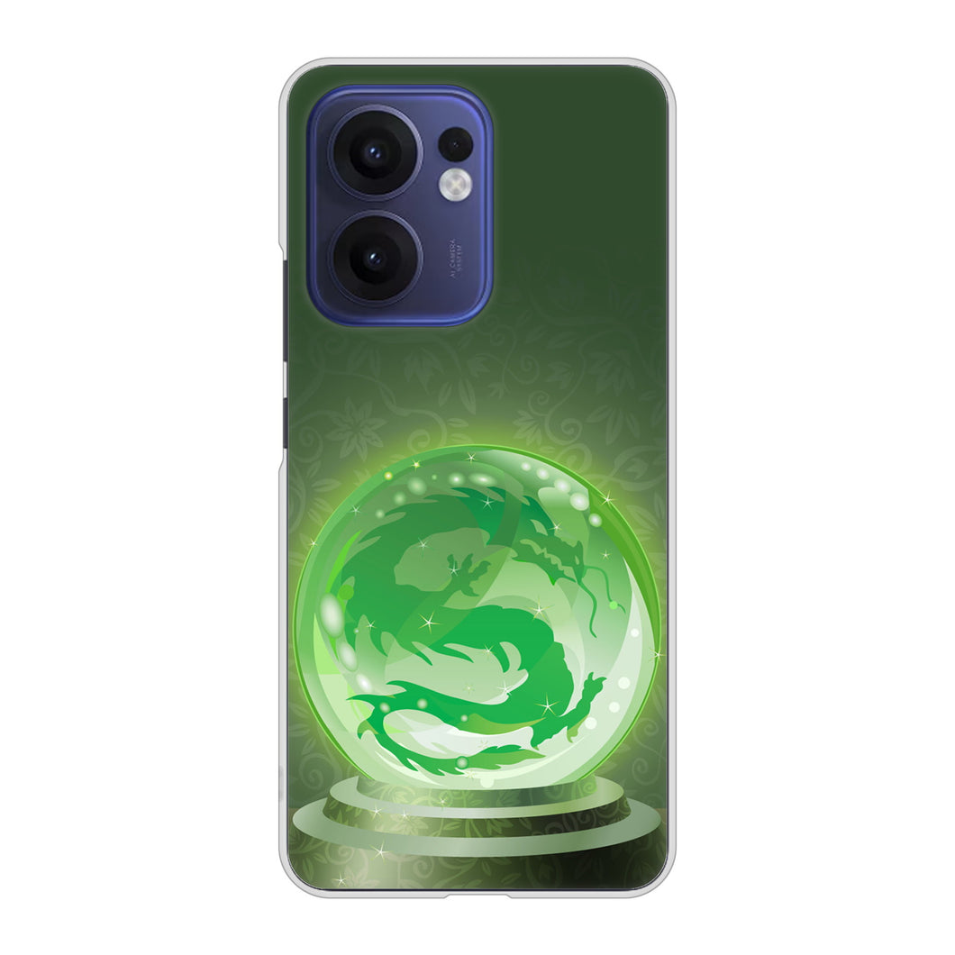 OPPO Reno13 A A501OP Y!mobile 高画質仕上げ 背面印刷 ハードケース 【439 水晶に浮かぶ龍】