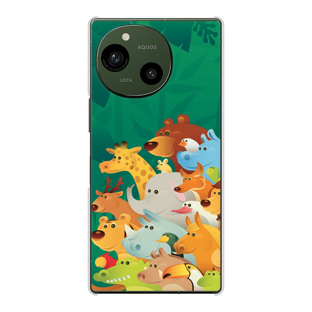 AQUOS R10 A501SH SoftBank 高画質仕上げ 背面印刷 ハードケース 【370 全員集合】