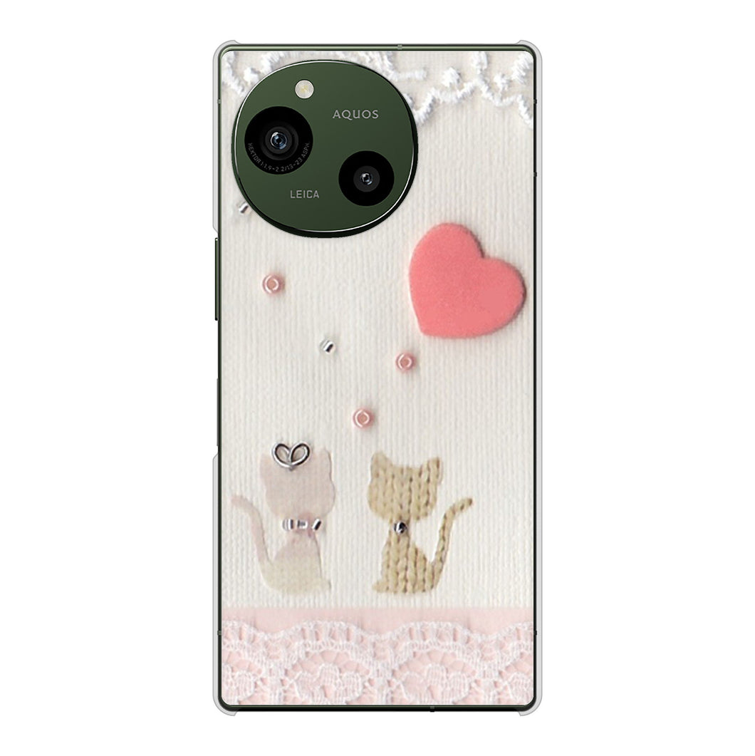 AQUOS R10 A501SH SoftBank 高画質仕上げ 背面印刷 ハードケースクラフト写真ネコ