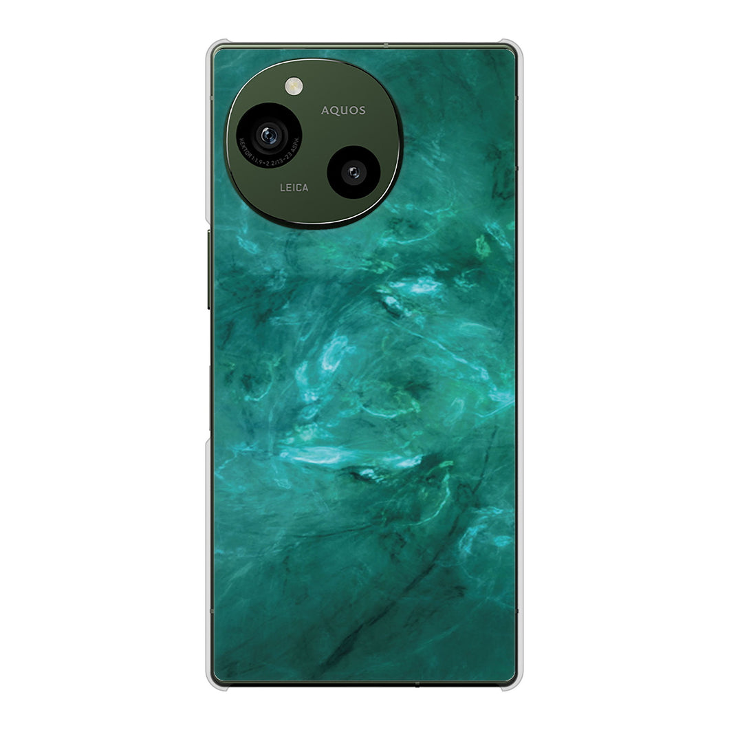 AQUOS R10 A501SH SoftBank 高画質仕上げ 背面印刷 ハードケース大理石BK