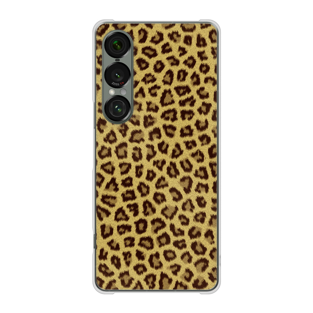 Xperia 1 VII A501SO SoftBank 高画質仕上げ 背面印刷 ハードケースヒョウ柄ベーシックS