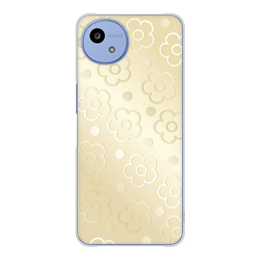 AQUOS wish5 A502SH Y!mobile 高画質仕上げ 背面印刷 ハードケースエンボス風デイジーシンプル