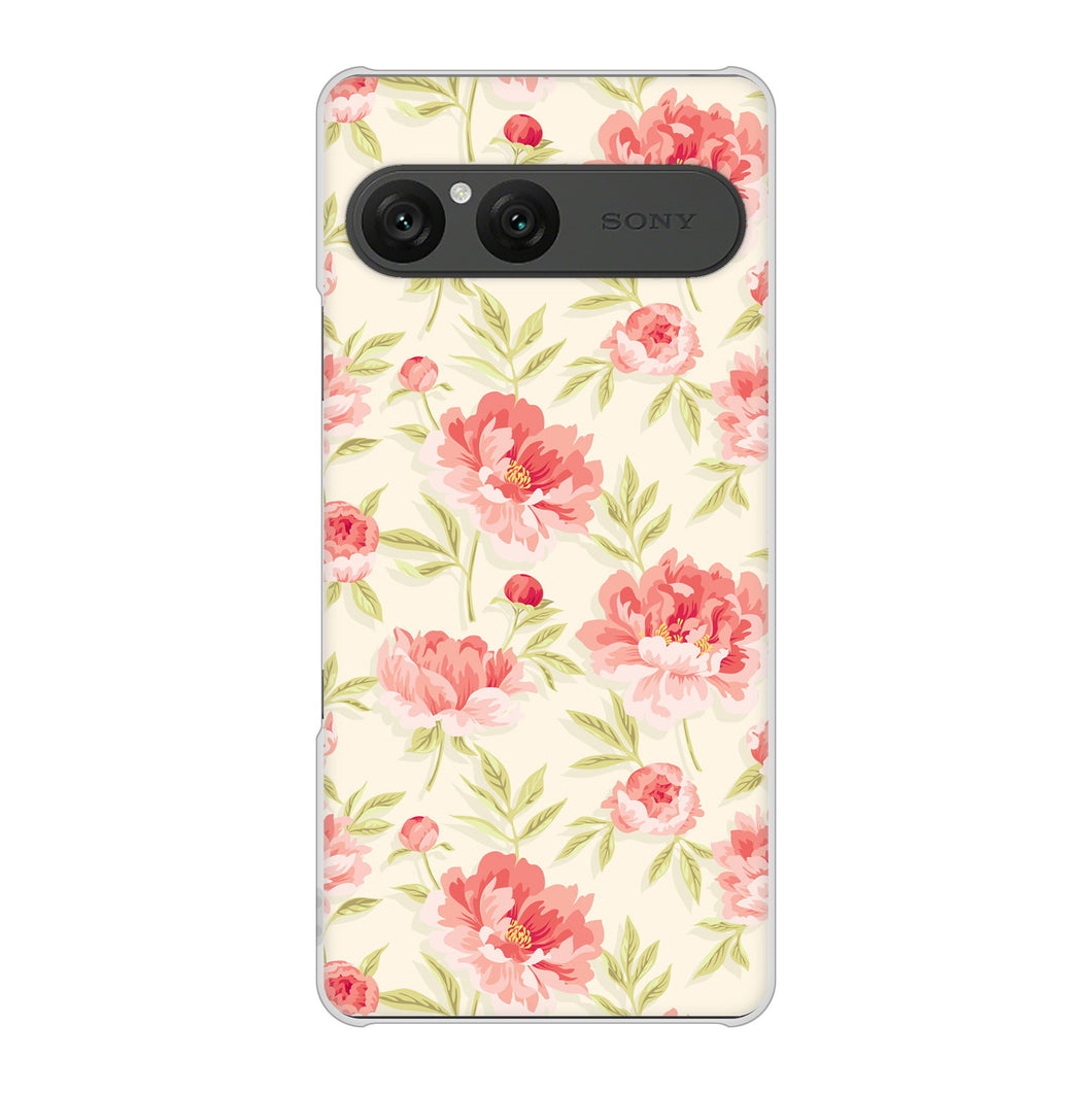 Xperia 10 VII A502SO SoftBank 高画質仕上げ 背面印刷 ハードケース北欧の小花