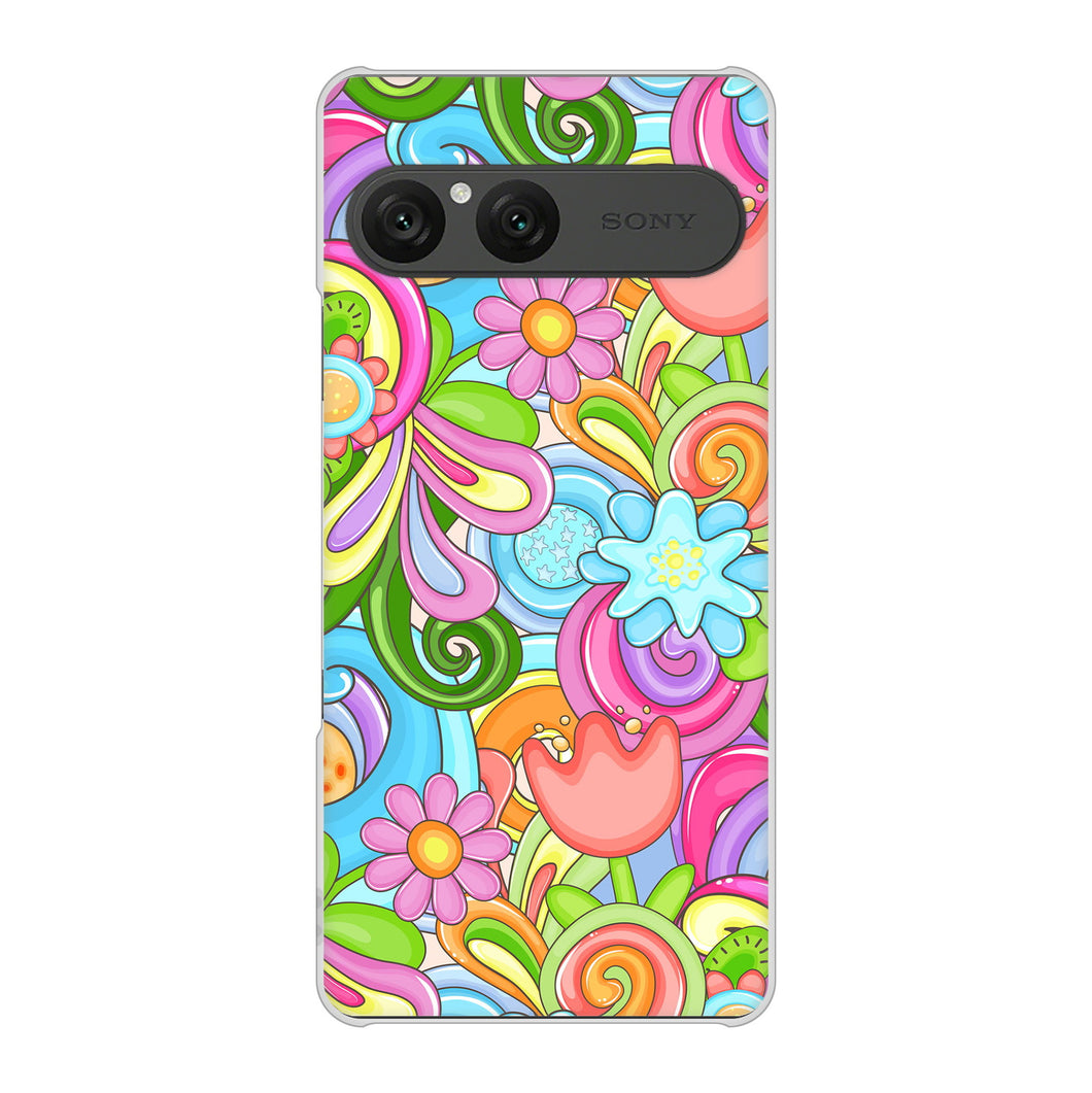 Xperia 10 VII A502SO SoftBank 高画質仕上げ 背面印刷 ハードケース 【713 ミラクルフラワー】