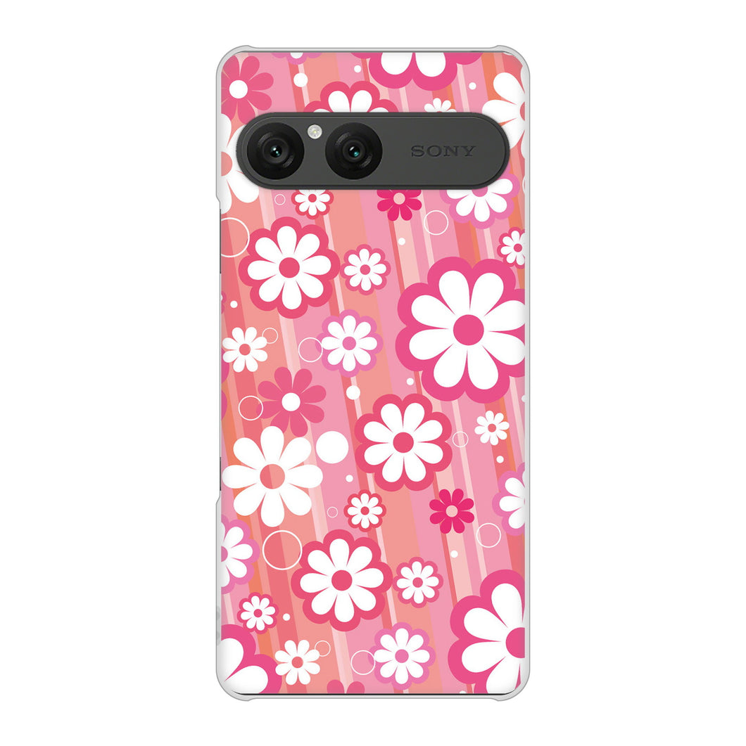 Xperia 10 VII A502SO SoftBank 高画質仕上げ 背面印刷 ハードケース 【751 マーガレット(ピンク系)】