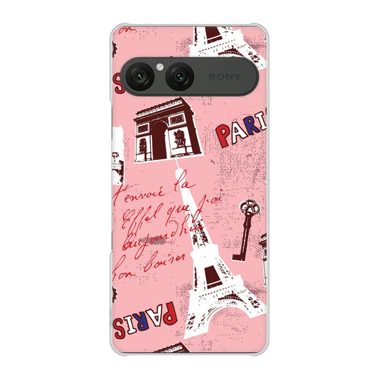 Xperia 10 VII A502SO SoftBank 高画質仕上げ 背面印刷 ハードケースビューティフルパリレッド