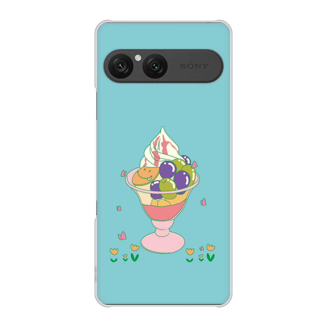 Xperia 10 VII A502SO SoftBank 高画質仕上げ 背面印刷 ハードケーススイーツイラスト