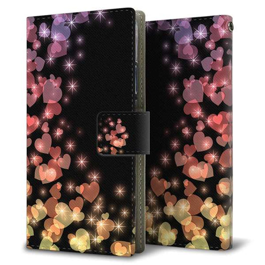 iPhone15 Pro Max 高画質仕上げ プリント手帳型ケース ( 薄型スリム )きらめきハート 耐衝撃